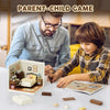 A father and son play with a DIY miniature dollhouse kit featuring a sweet dream bedroom setup.