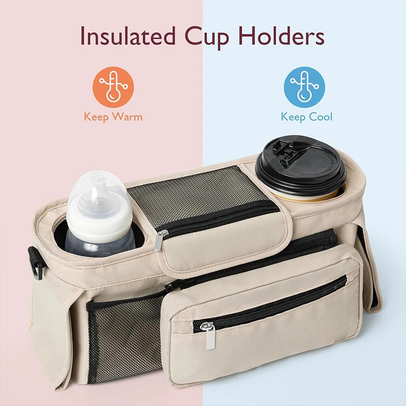 Stroller Storage Organizer Bag with Large Capacity