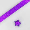 Purple glitter origami star paper strips for crafting and decorating