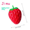 Bloc de construction de fraise rouge vif pour stress-ball ou jouet anti-stress.