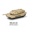 A scale model of an M1A2 tank built from building blocks.