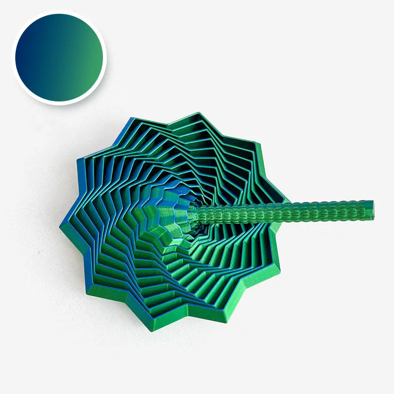 Optical Illusion Fidget Star – 3D Hexagon Spinner for Stress Relief