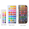 A portable watercolor paint set featuring a palette of various colored paint tubes and brushes.