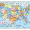 A detailed political map of the United States showing states, cities, and geographical features.