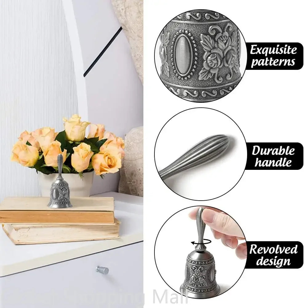 Classic Brass Hand Bell for Service, Weddings & Home Decor