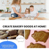 A set of pig-shaped stainless steel cookie cutters used to create bakery goods at home.