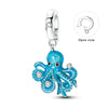 Sterling silver ocean life charm pendant set featuring starfish, sea turtle, and whale shark charms.