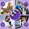 A collage showing various activities like working, waiting, and stress relief using magnetic sensory fidget balls.