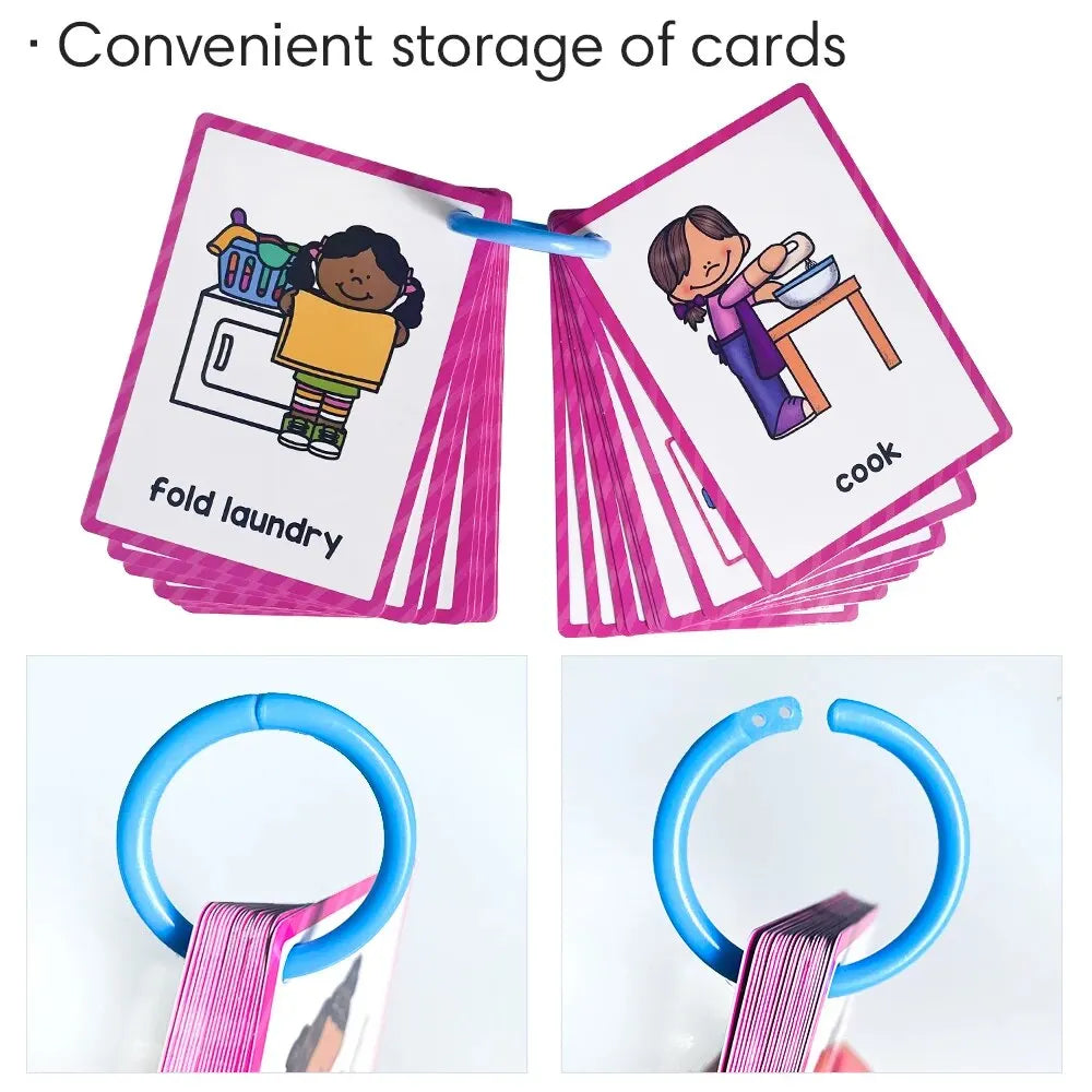 Montessori English Word Learning Cards for Kids