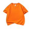 A bright orange classic cotton crew neck t-shirt for kids.