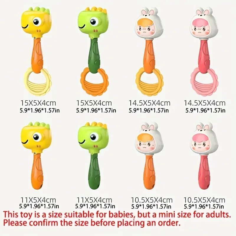 Cartoon Animal Rattle Handbell for Baby Sensory Development