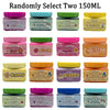 A collection of 150ml slime products in various colors and packaging, including butter, glitter, and glossy types.