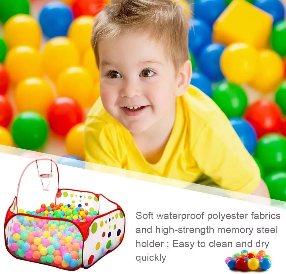 Kids' Foldable Ball Pit Play Tent with Storage Basket