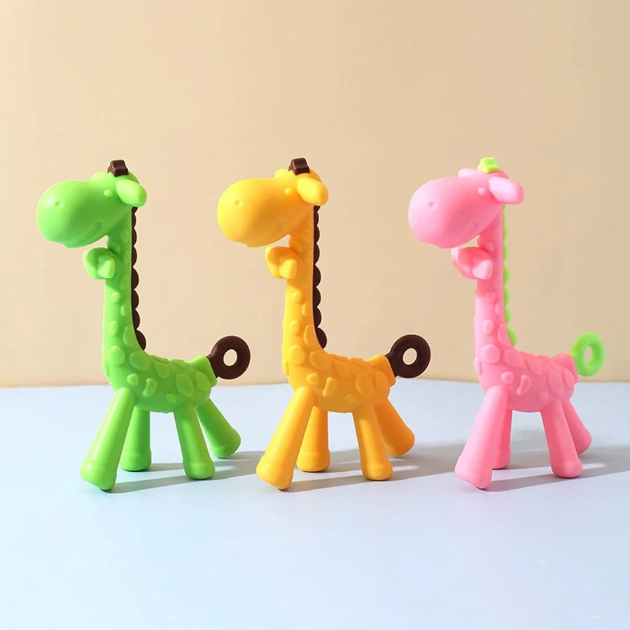 Adorable Giraffe Silicone Baby Teether
