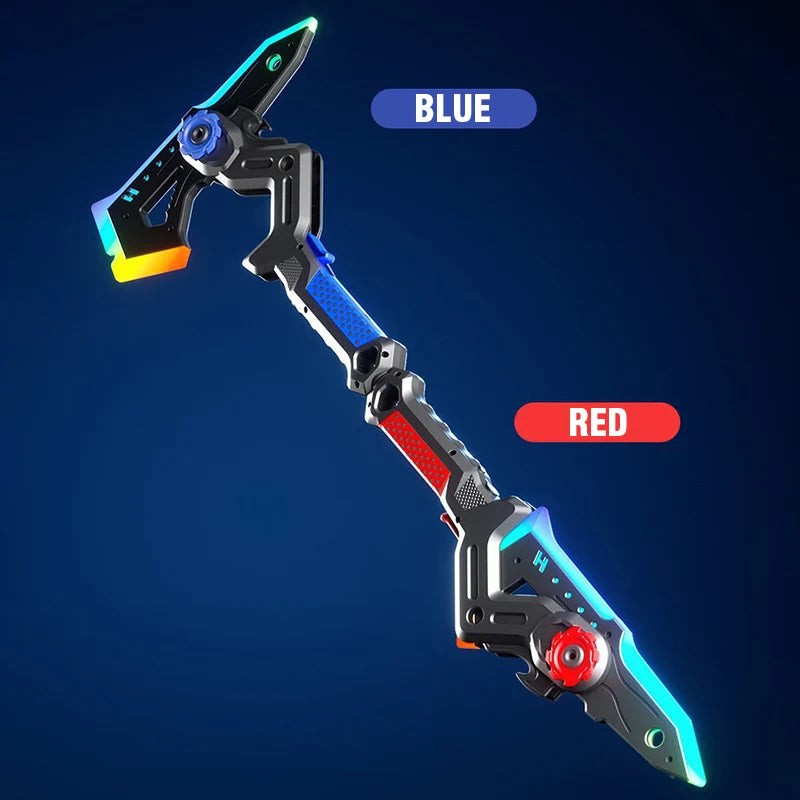 LED Light-Up Transforming Sword & Axe Toy with Sound Effects