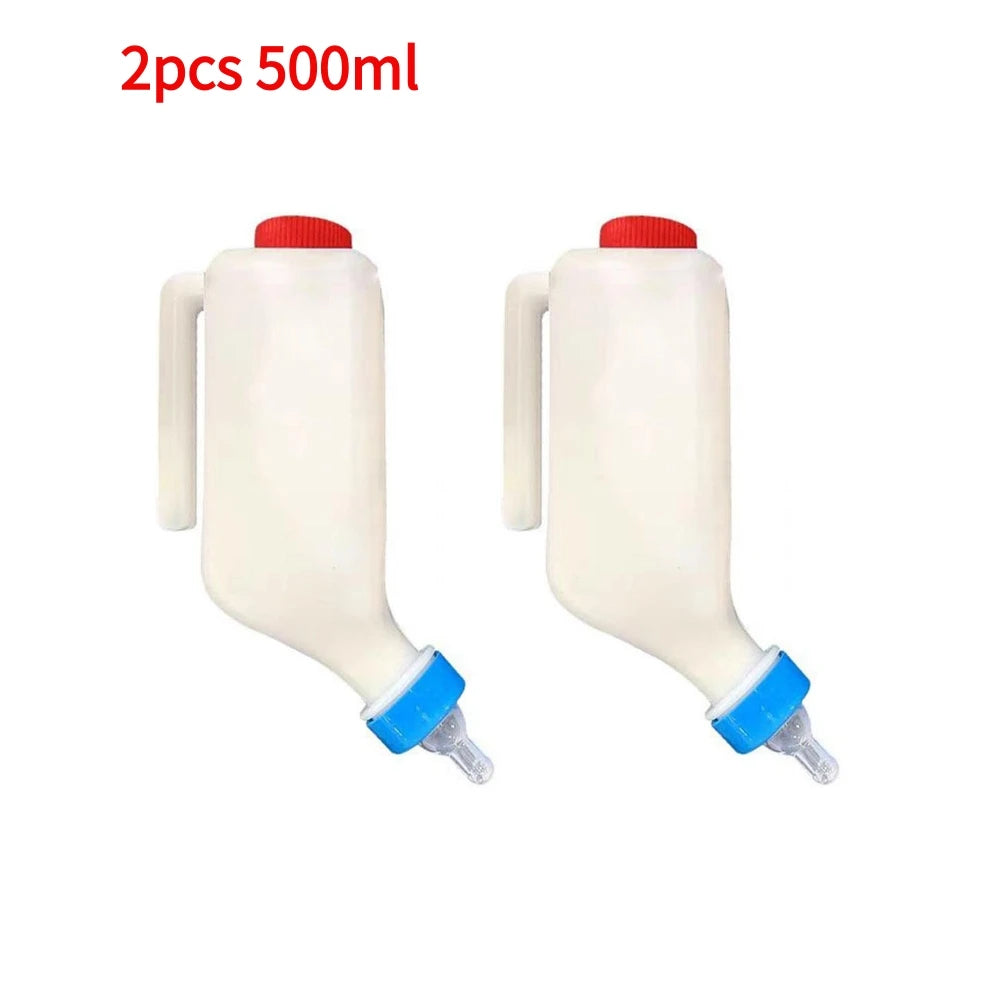 Hangable Lamb Nursing Bottle with Soft Nipple for Goat, Calf, and Cattle