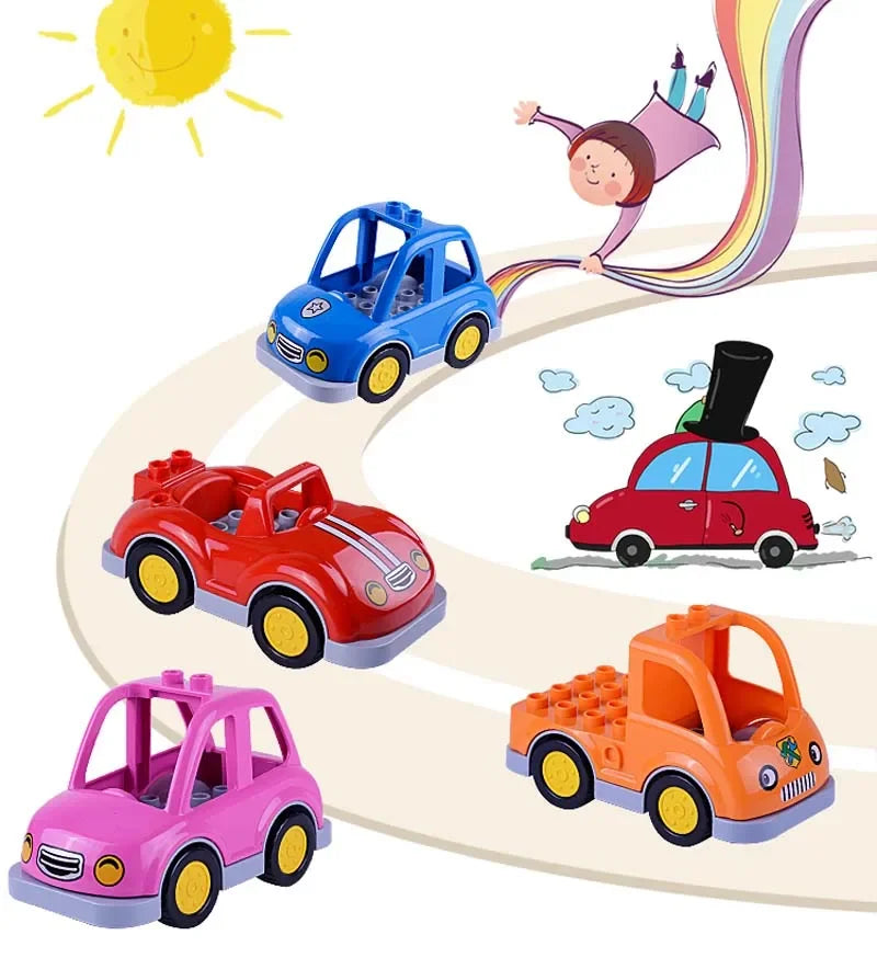 Large Building Blocks Traffic Series Vehicles Set