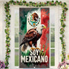 Door cover featuring an eagle and Mexican flag design with greenery framing the image