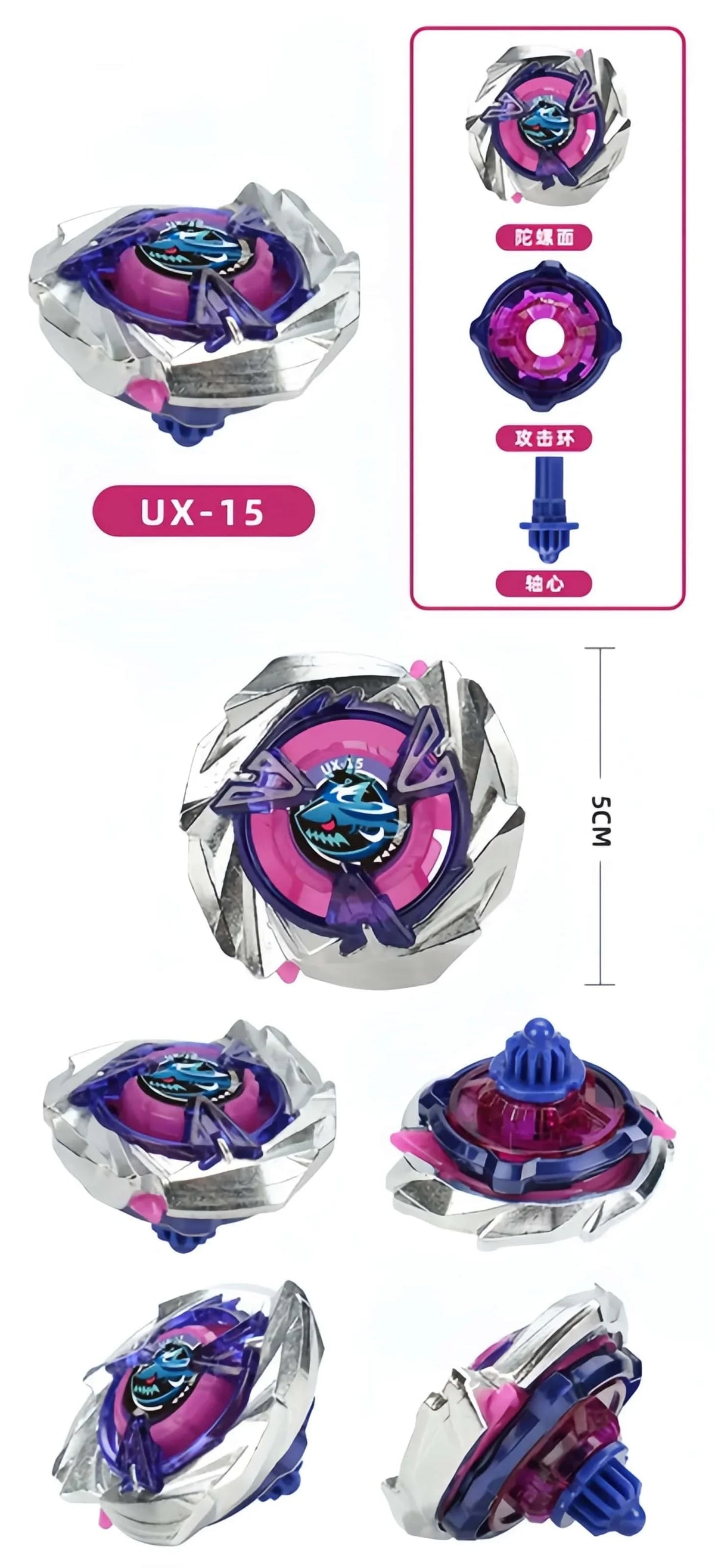 Metal Spinning Top Battle Toy with Launcher