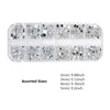 12-Color Glass AB Rhinestone Nail Art Kit