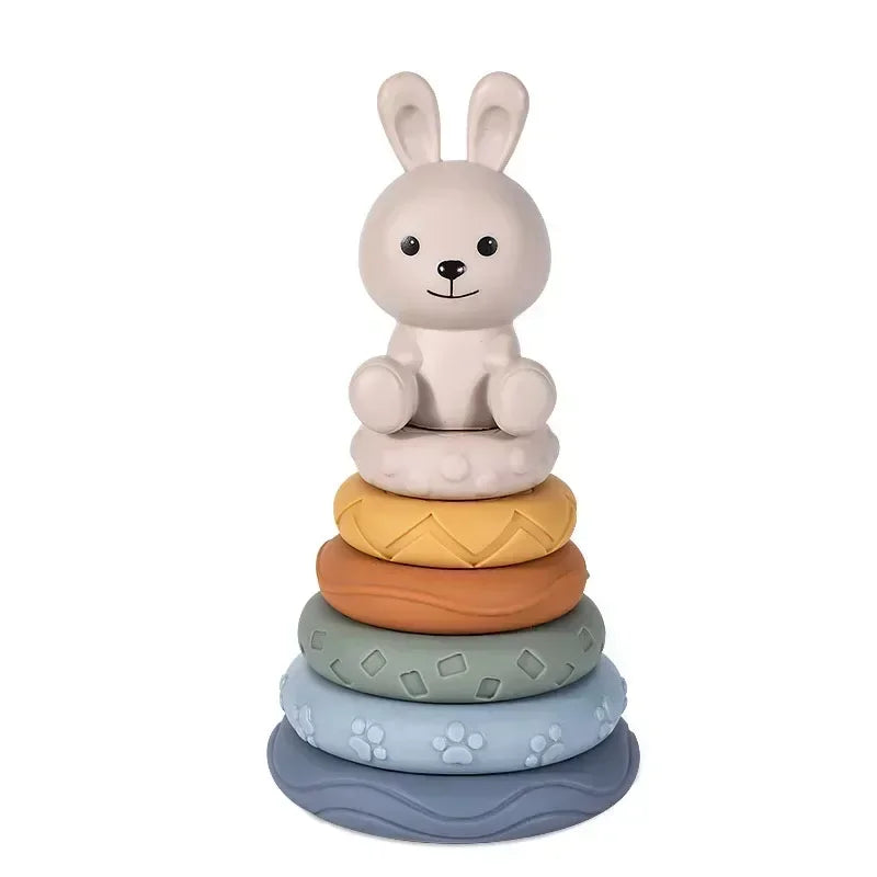 Soft Silicone Building Blocks for Babies - Stacking & Teething Toy