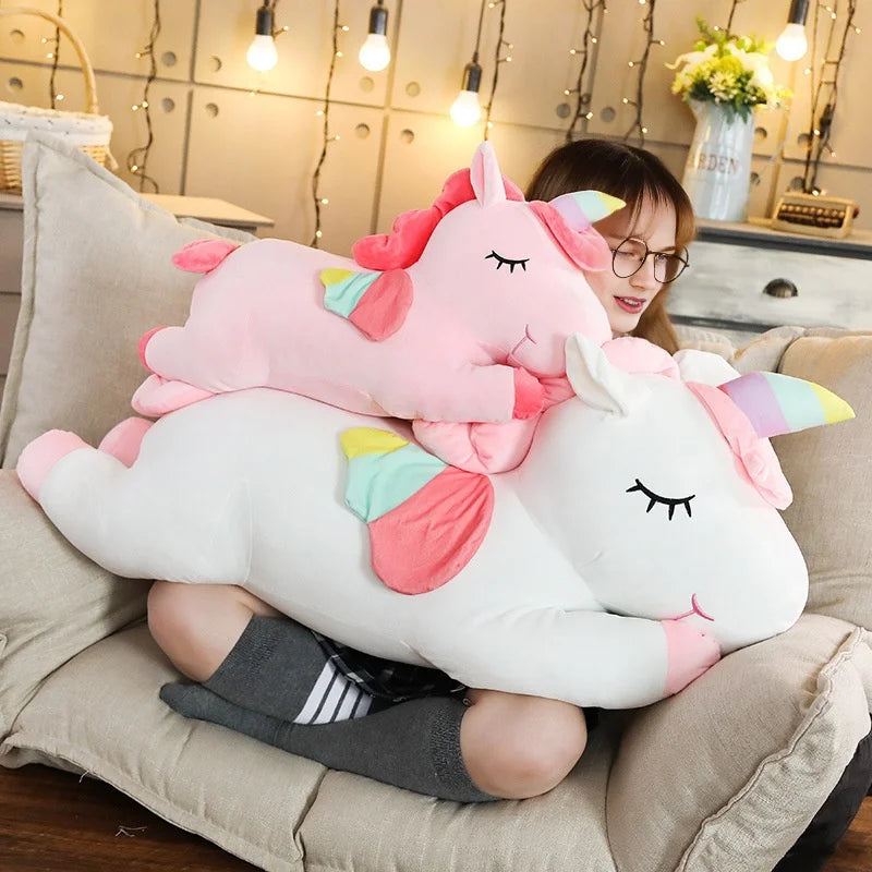 Adorable Unicorn Plush Toy – Soft Cuddly Stuffed Animal Pillow for Kids