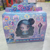 A box of a Teenieping Shining Meteor Aurora doll featuring a character with blue hair and light blue clothing.