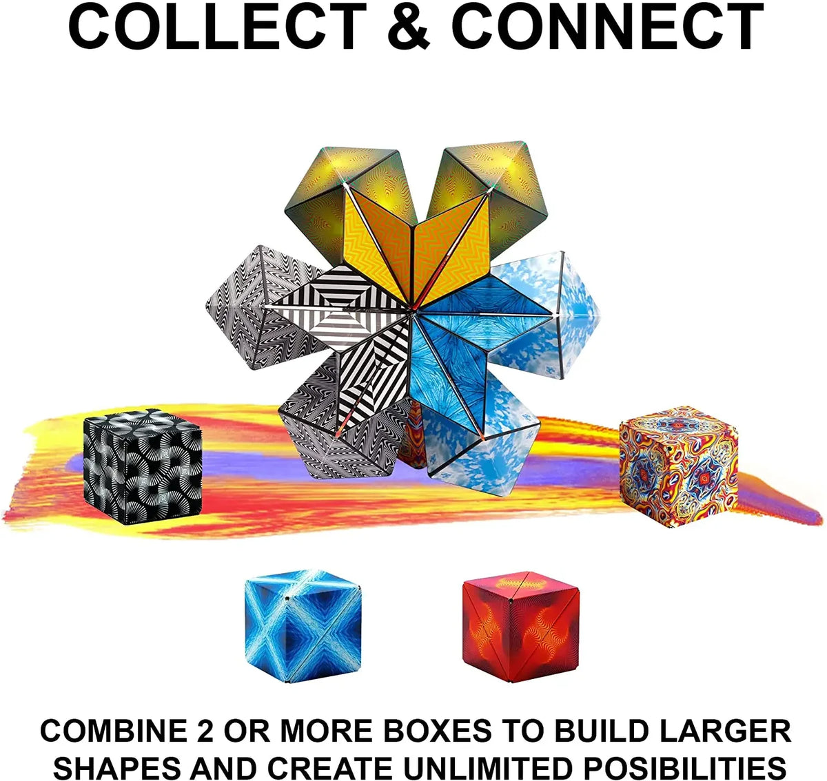 3D Magnetic Fidget Cube – Stress Relief Puzzle Toy