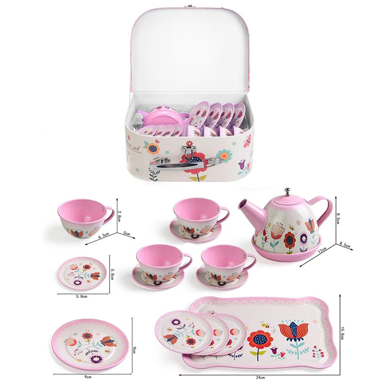 Kids Pretend Play Tea Set with Accessories