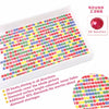 A white tray filled with 20 sections of colored sequins for a diamond painting kit