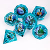 Eye Dice Set – 7-Piece Resin Polyhedral Dice for Horror RPG Games