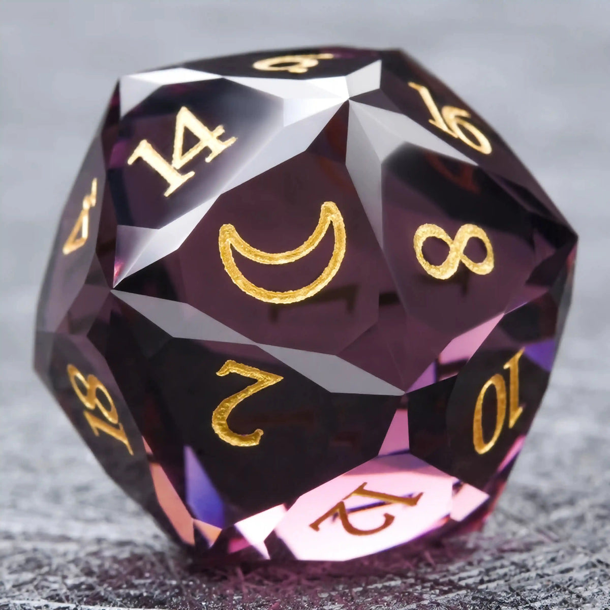 Premium 7-Piece Frosted Gemstone Polyhedral Dice Set for Tabletop RPGs