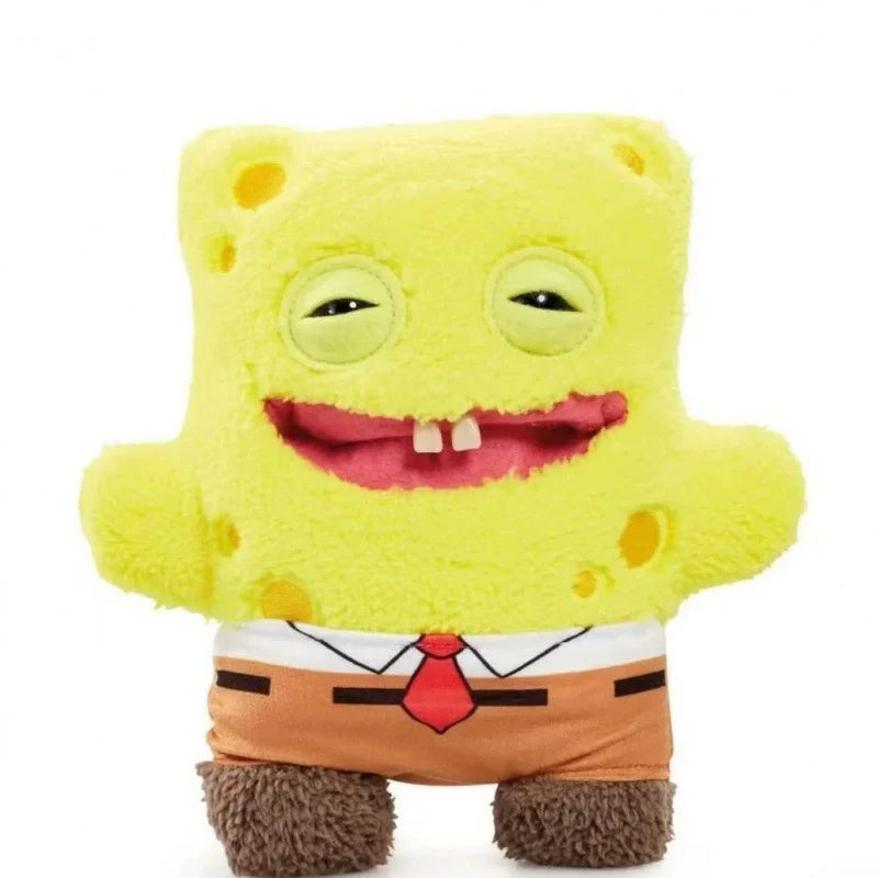 A yellow SpongeBob SquarePants and Patrick Star plush toys set.