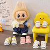 A set of casual sneakers for 17cm Labubu dolls, including various styles and colors.
