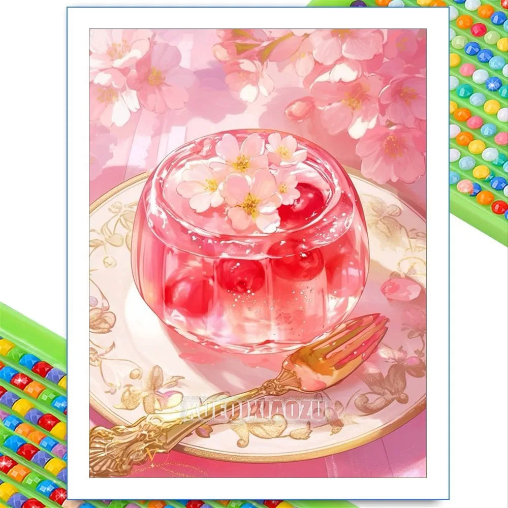 Delicious Cake Diamond Painting Kit – DIY Mosaic Art for Home Decor