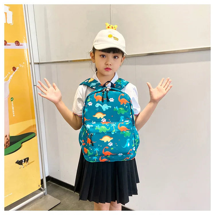 Dinosaur Print Kids Backpack for Kindergarten & School