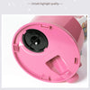 Pink kids candy dispenser piggy bank with gumball fun featuring a clear dispensing window