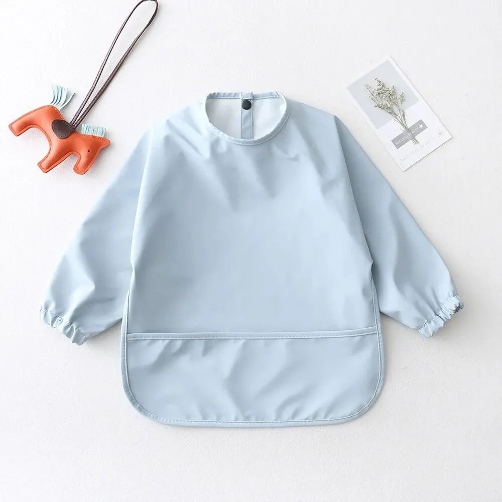 Long-Sleeve Waterproof Baby Bibs for Toddlers