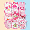 Waterproof Baby Feeding Bibs and Burp Cloths Set (5-Piece)