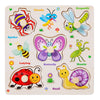 Toddler Wooden Puzzle Set - Animal, Traffic & Fruit Theme - Montessori Learning Toy