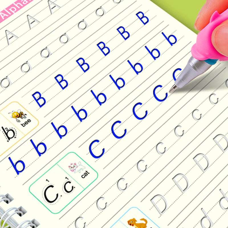 Reusable Grooved Handwriting Books for Kids — Magic Ink Practice Set