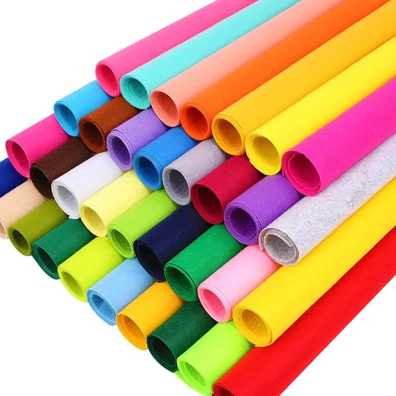 Assorted Color Felt Fabric Sheets for DIY Crafts and Sewing