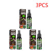 Three cans of Toxic Bomb Super Stinky Spray prank gag products.