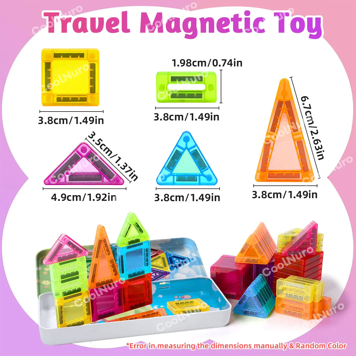 Colorful Magnetic Building Blocks Set with Storage Box