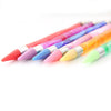A collection of colorful double-head diamond painting pens with wax tips arranged diagonally.