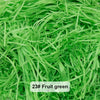 Bright green fruit colored raffia paper shreds for gift boxes and baskets