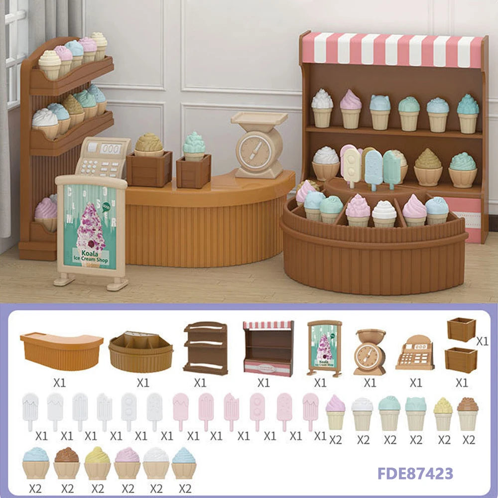 1:12 Dollhouse Furniture Set – Forest Animal Family Miniature Collection