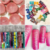A collection of 36 colorful holographic glitter powders in various shades and textures for crafts, nails, and resin art.