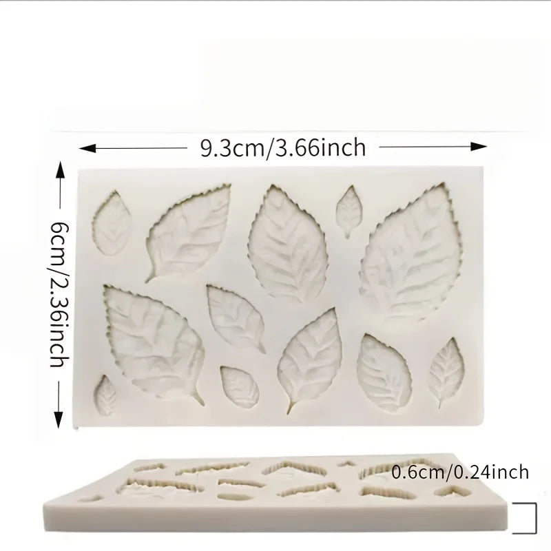 Rose Leaf Silicone Mold for Crafting and Candle Making