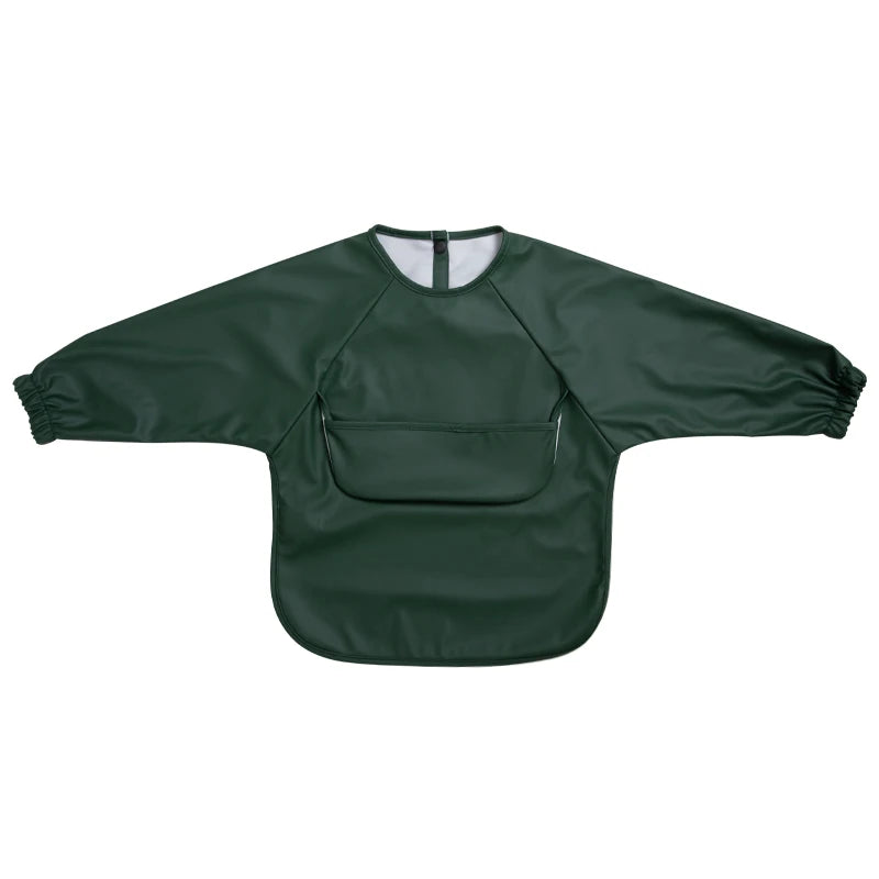 Waterproof Long-Sleeve Art Smock Bib for Toddlers